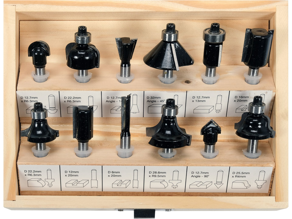 Set freze pentru lemn 12 buc Vorel 22552 | MagazinulCuScule.ro