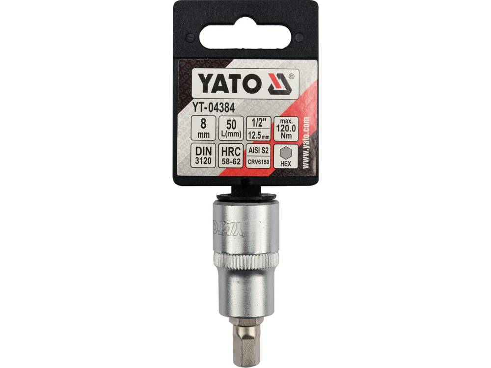 Bit hex 8 mm cu adaptor 1/2