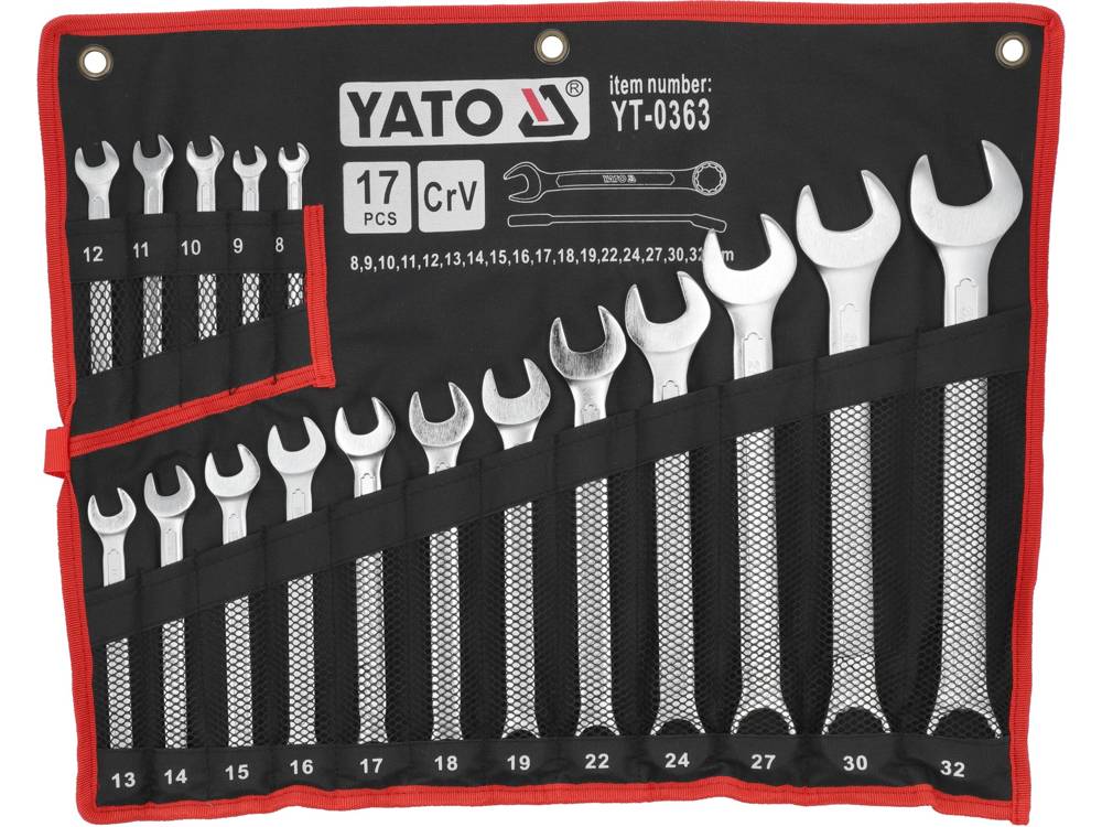 Set 17 chei combinate 8 - 32 mm Yato YT-0363 | MagazinulCuScule.ro