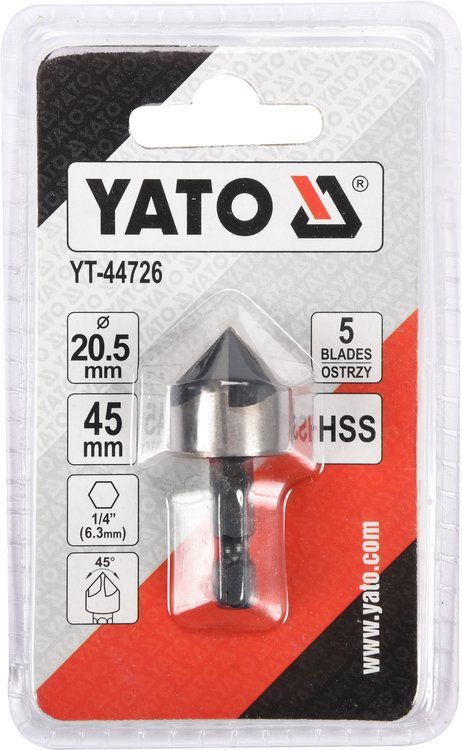 Freză pentru metal cu prindere hexagonală 20,5 mm Yato YT-44726