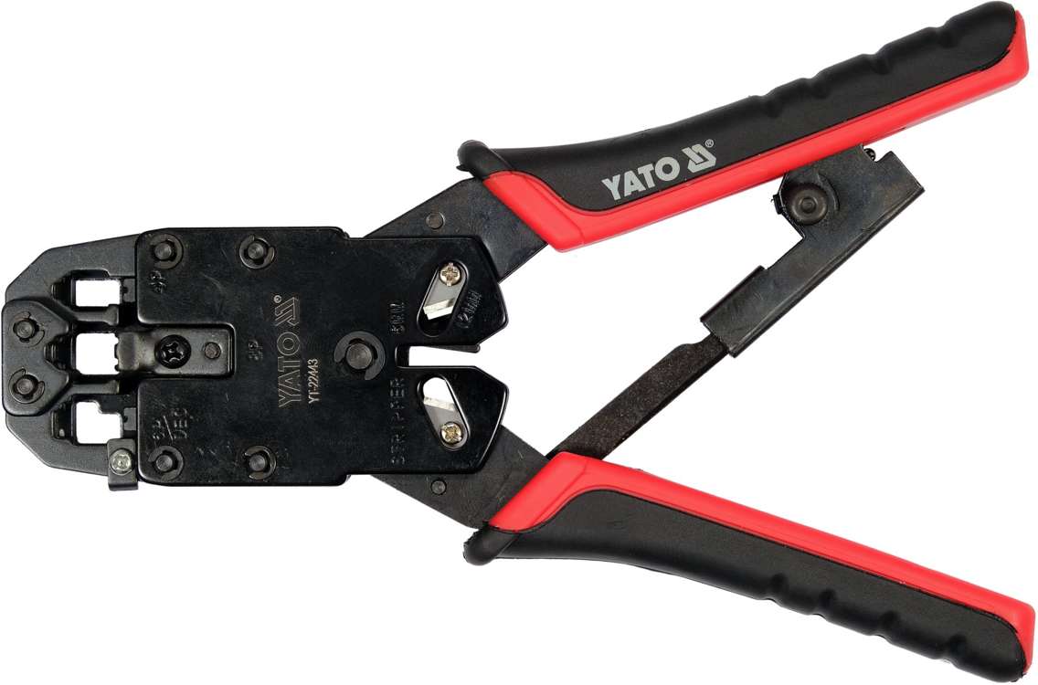 Clește pentru sertizarea mufelor RJ45 / RJ10 / RJ11 Yato YT-22443