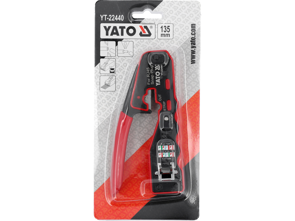 Clește pentru sertizat mufe RJ-45 Yato YT-22440 | MagazinulCuScule.ro