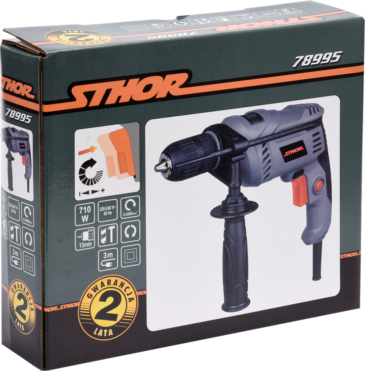Bormasină cu percuție 710W Sthor 78995 | MagazinulCuScule.ro