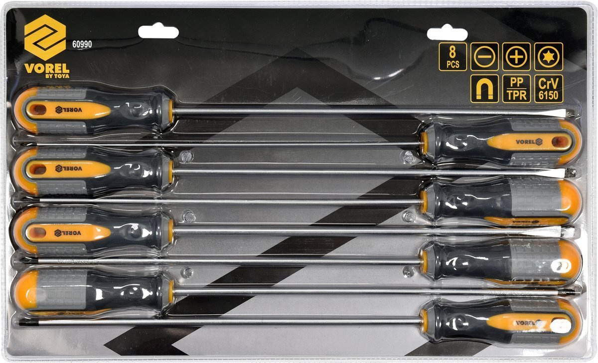 Set 8 surubelnițe lungi Vorel 60990 | MagazinulCuScule.ro
