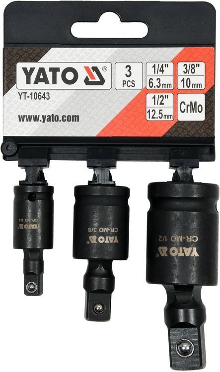 Set articulație cardanică impact 1/4,3/8,1/2 Yato YT-10643