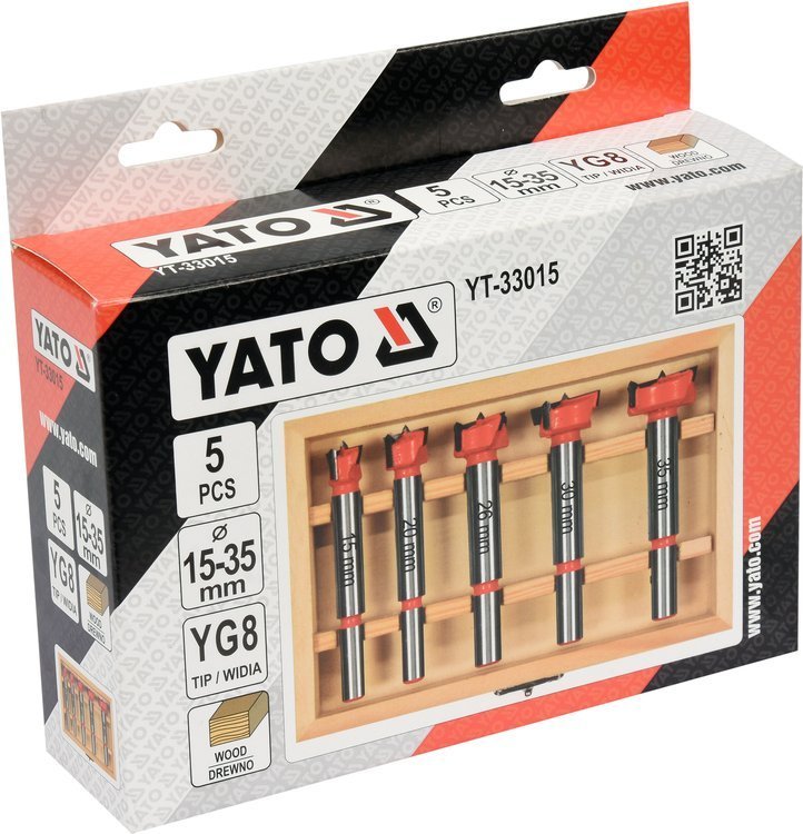 Set freze pentru lemn, 15 - 35 mm Yato YT-33015 | MagazinulCuScule.ro
