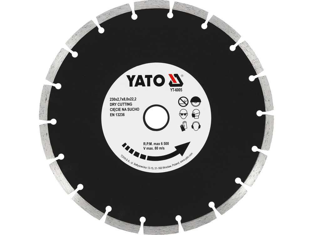Disc diamantat segmente HS 230 mm Yato YT-6005 | MagazinulCuScule.ro Disc diamantat segmente HS 230 mm Yato YT-6005 | MagazinulCuScule.ro