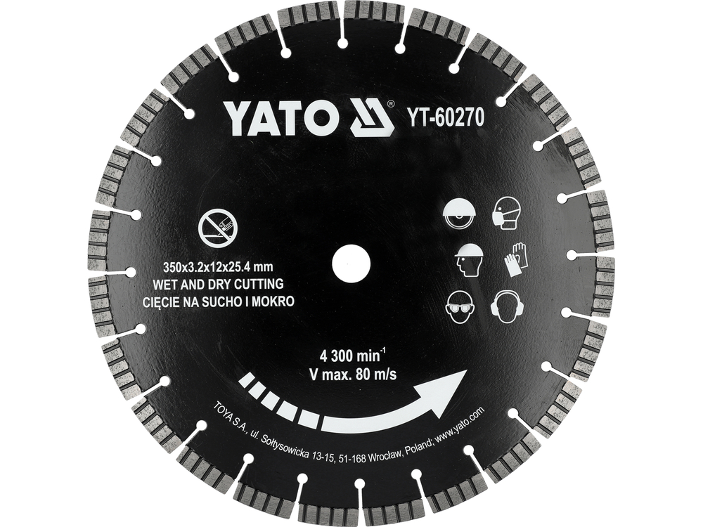 Disc pentru beton 350 mm Yato YT-60270 | MagazinulCuScule.ro