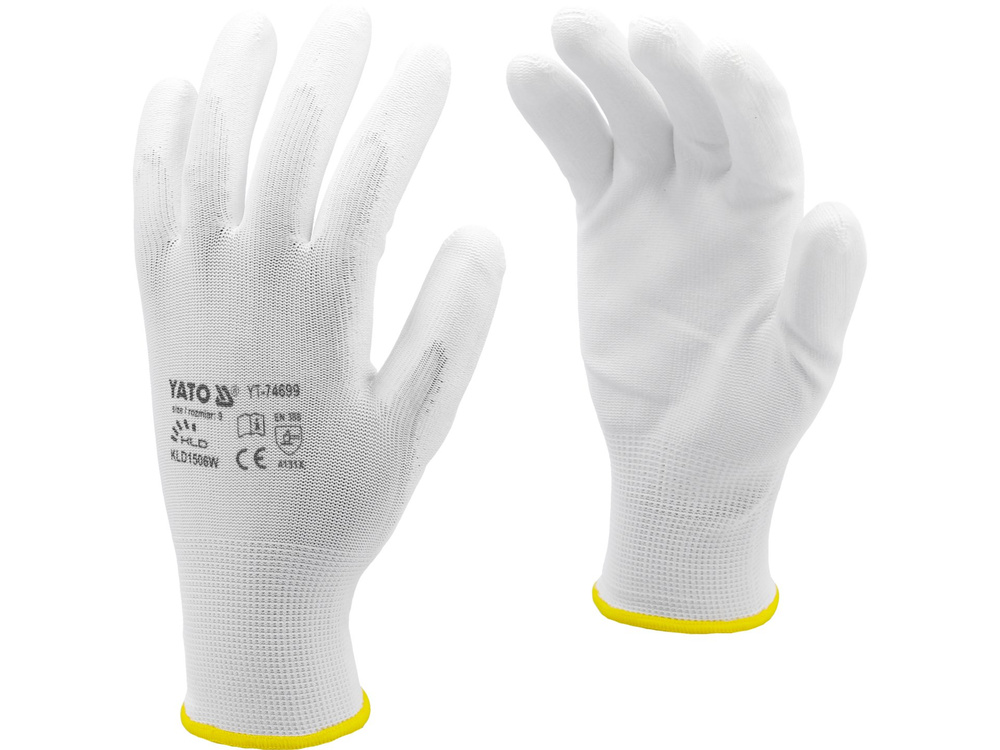 Mănuși albe de protecție din nylon mărimea 9 Yato YT-74699