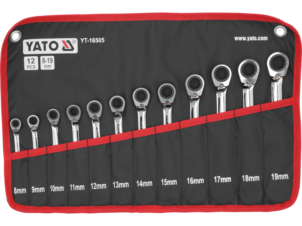 Set 12 chei combinate cu clichet Yato YT-16505 | MagazinulCuScule.ro
