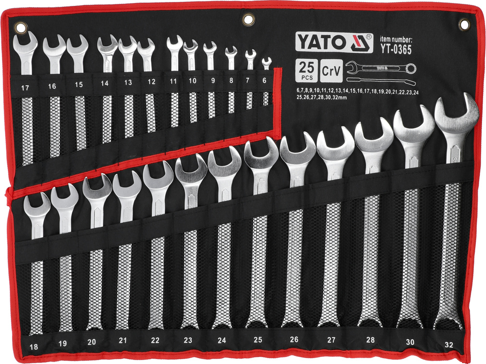 Set 25 chei combinate 6 - 32 mm Yato YT-0365 | MagazinulCuScule.ro
