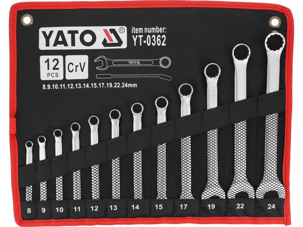 Set 12 chei combinate 8 - 24 mm Yato YT-0362 | MagazinulCuScule.ro