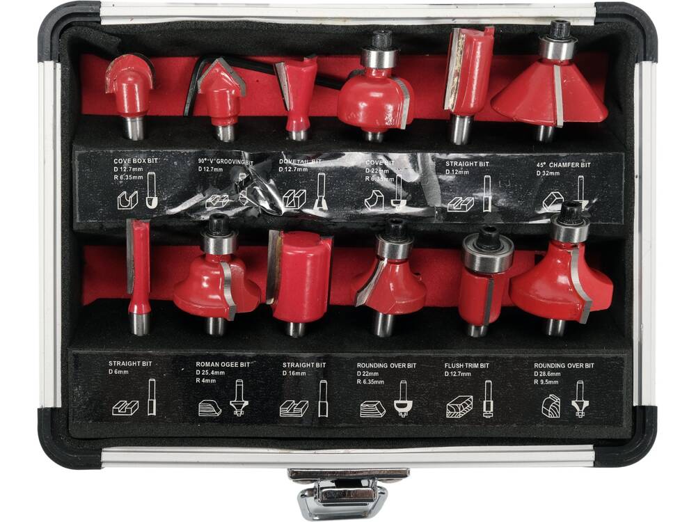 Set freze pentru lemn, 12 piese Yato YT-68006 | MagazinulCuScule.ro