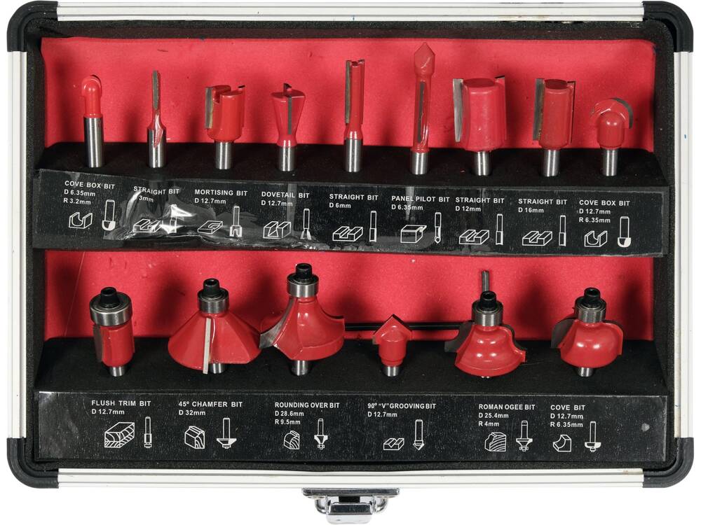 Set freze pentru lemn, 15 Piese Yato YT-68007 | MagazinulCuScule.ro