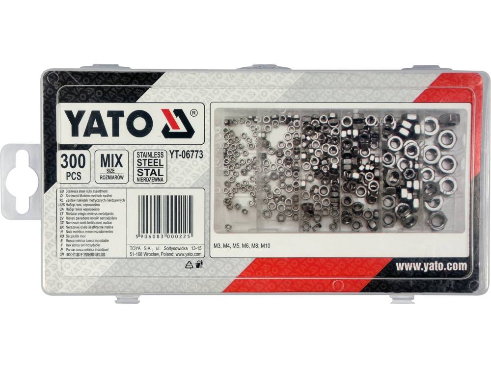 Set 300 piulițe din inox Yato YT-06773 | MagazinulCuScule.ro