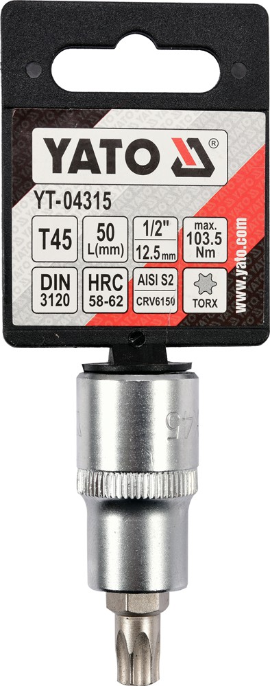 Bit torx T45 cu adaptor 1/2