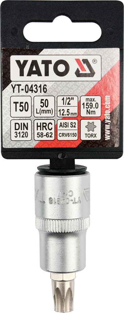 Bit torx T50, cu adaptor 1/2
