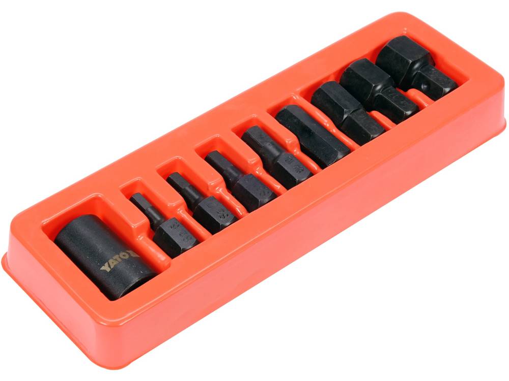 Set biti de impact hex 1/2'', 9 buc Yato YT-10662