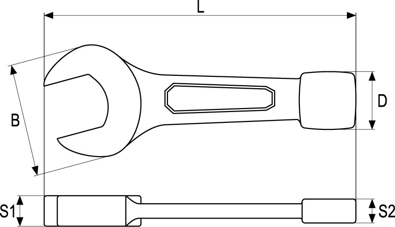 Cheie fixă de impact 55 mm Yato YT-1622 | MagazinulCuScule.ro