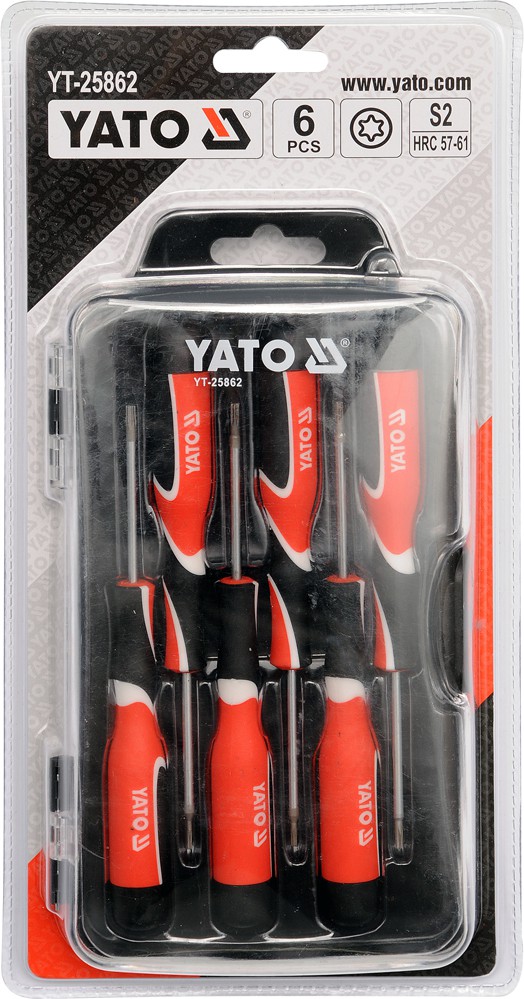 Set 6 șurubelnițe precizie torx T5 - T10 Yato YT-25862
