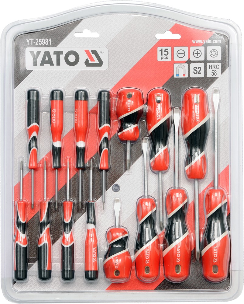 Set șurubelnițe 15 bucăți Yato YT-25981 | MagazinulCuScule.ro