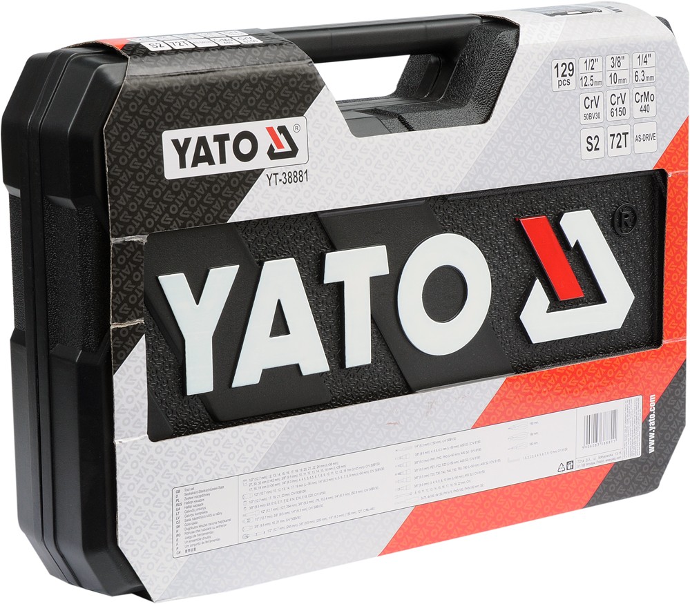 Trusă tubulare XXL 129 piese Yato YT-38881 | MagazinulCuScule.ro