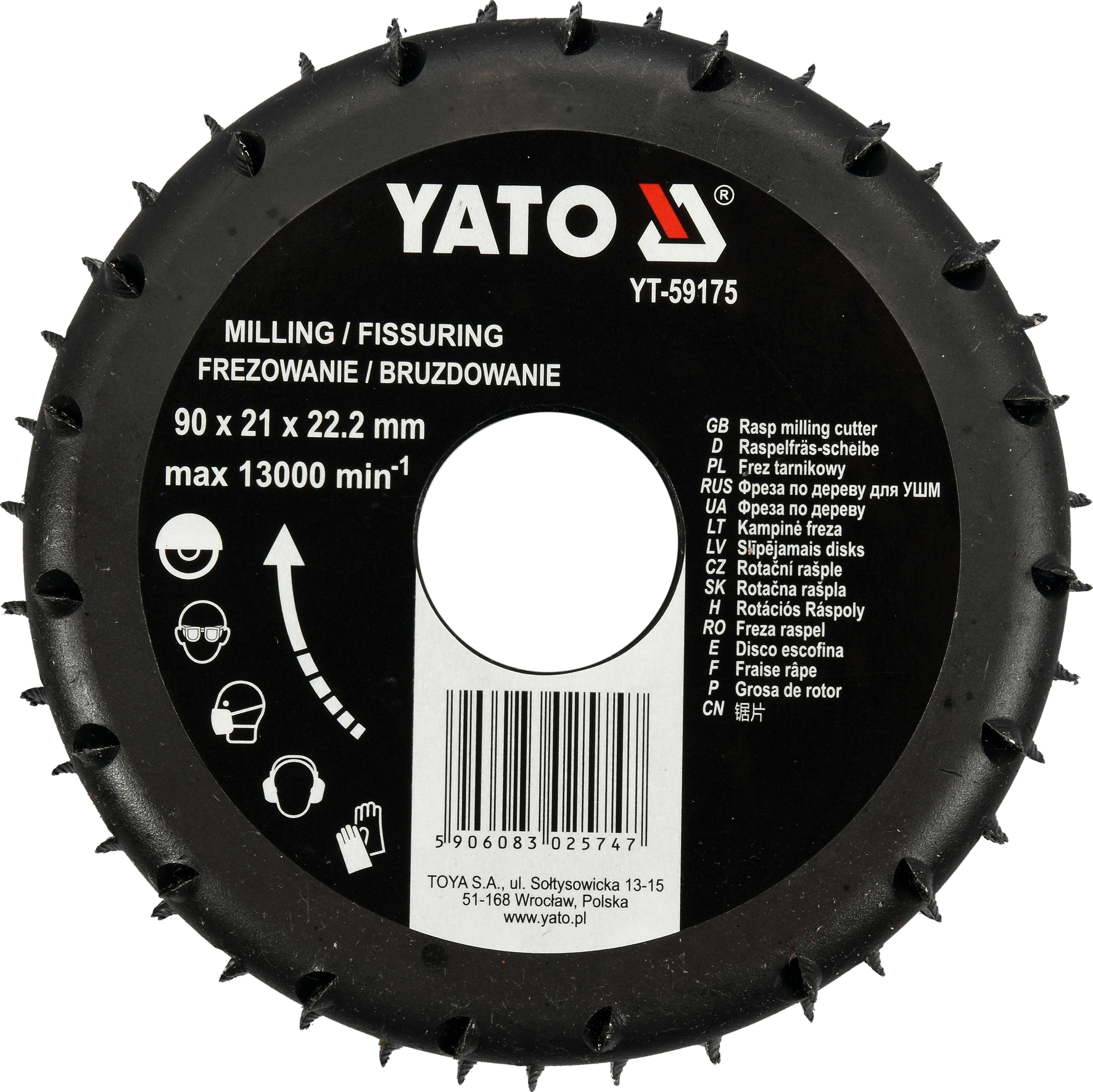 Freză rașpel 90 x 21 x 22.2 mm Yato YT-59175 | MagazinulCuScule.ro