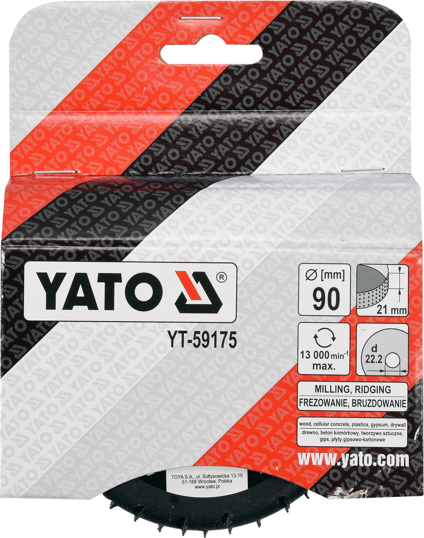 矢野ページ Freză rașpel 90 x 21 x 22.2 mm Yato YT-59175 | MagazinulCuScule.ro