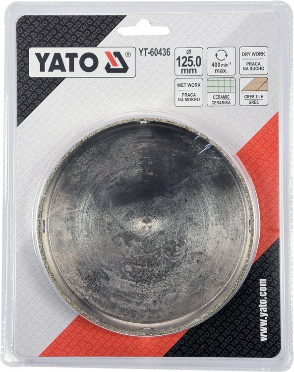 Carotă diamantată plăci ceramice 125 mm Yato YT-60436