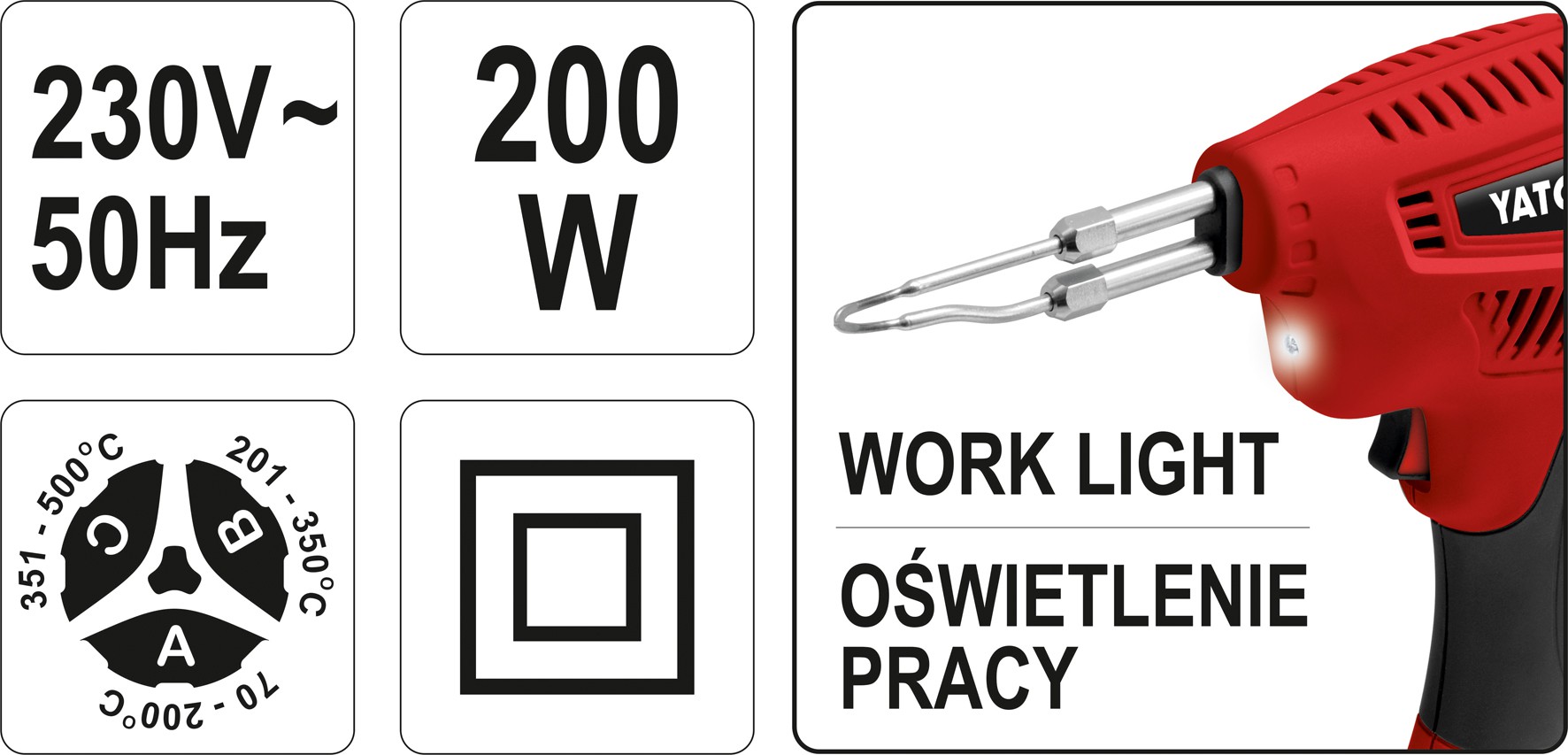 YATO YT-82451 Saldatore, Riparazione Plastica Potenza: 200W - Foto 12