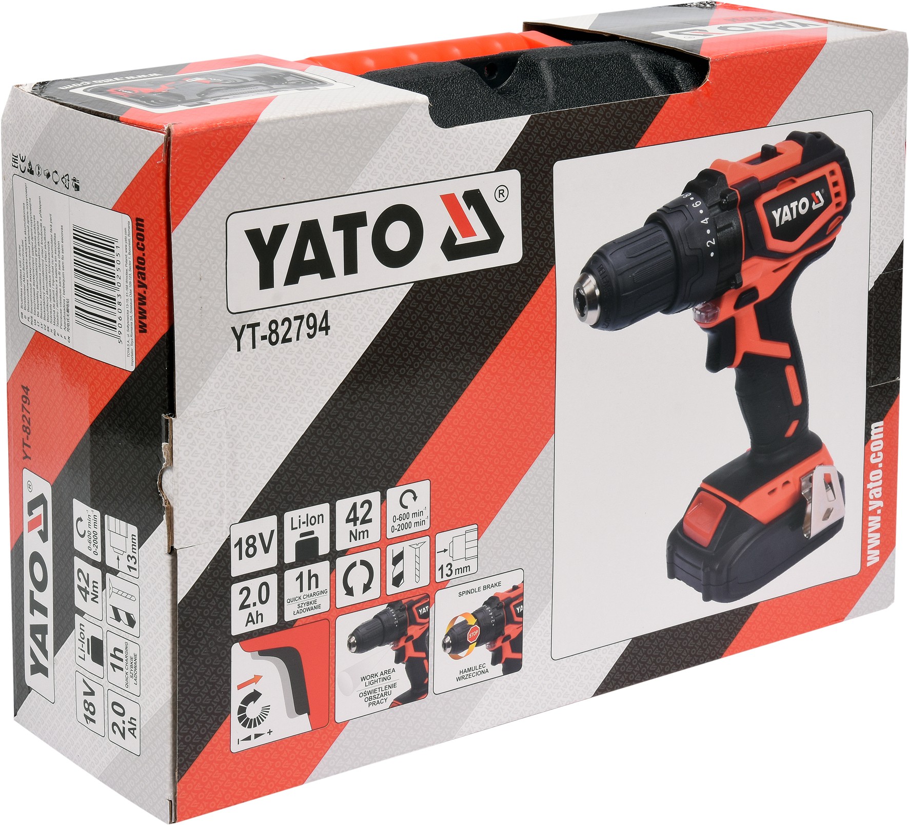 Autofiletantă cu acumulator Li-Ion, 18V, 42 Nm Yato YT-82794