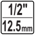 1/2" (12.5 mm)