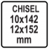 Chisel 10x142 mm 12x152 mm