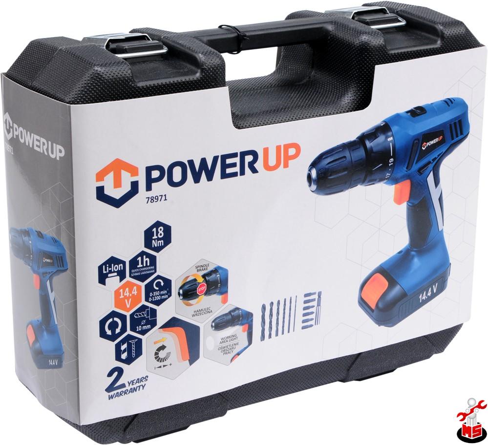 Surubelnită acumulator Li-Ion, 14.4V, 18 Nm + accesorii PowerUp