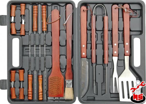 Set Accesorii Inox Pentru Grătar 18 Buc Vorel 99522