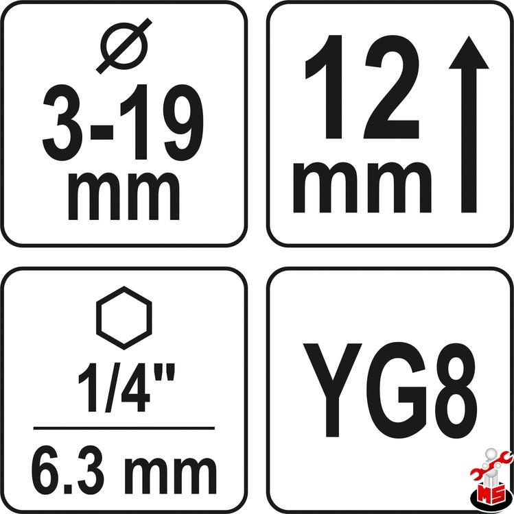 Dispozitiv fasonat 3 - 19 MM Yato YT-22357 | MagazinulCuScule.ro