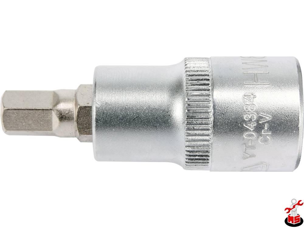 Bit hex 8 mm cu adaptor 1/2