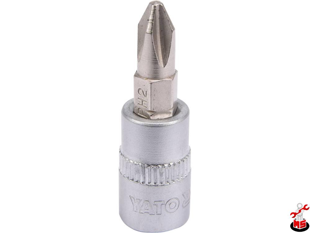 Bit cruce PH2 cu adaptor 37 mm 1/4