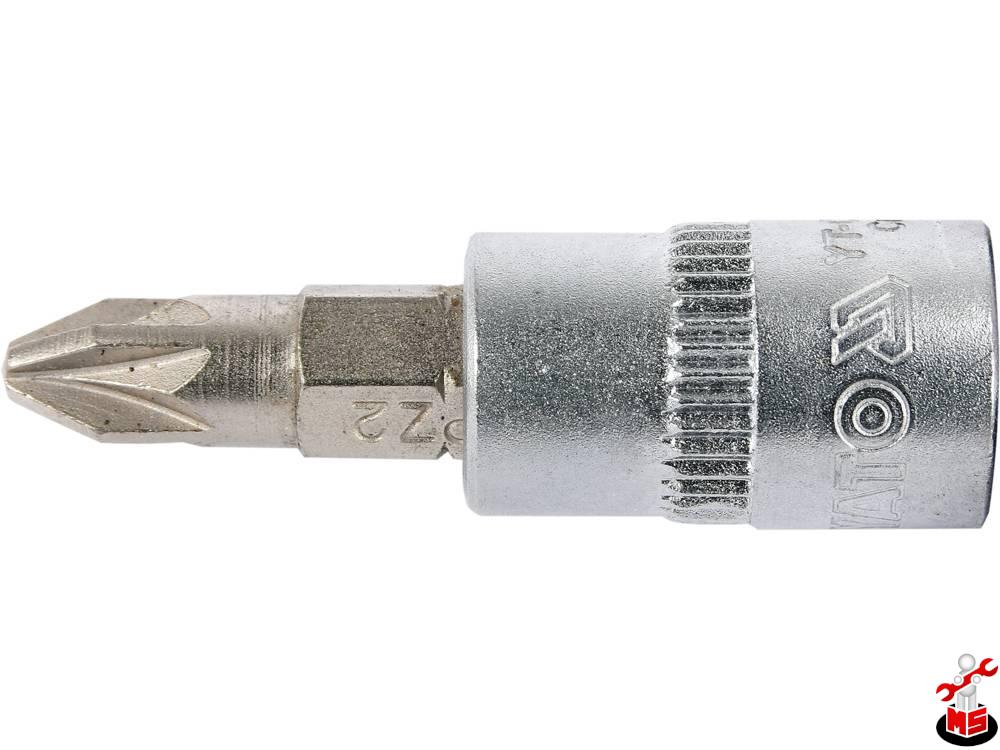 Bit cruce PZ2 cu adaptor 37 mm 1/4