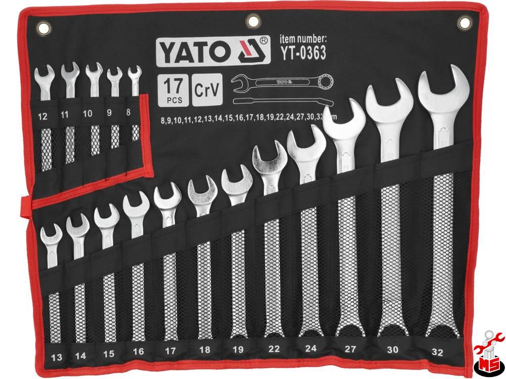 Set 17 chei combinate 8 - 32 mm Yato YT-0363 | MagazinulCuScule.ro