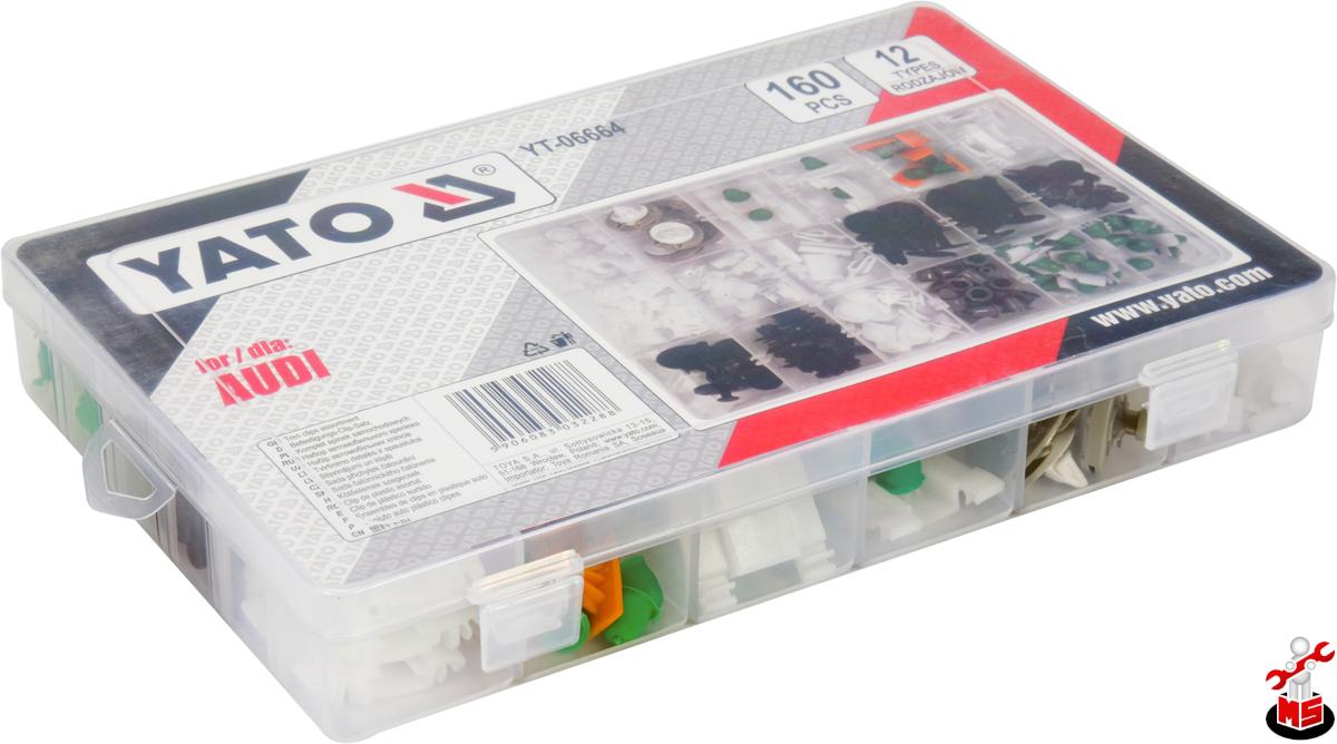 Set 160 clipsuri tapițerie Audi Yato YT-06664 | MagazinulCuScule.ro