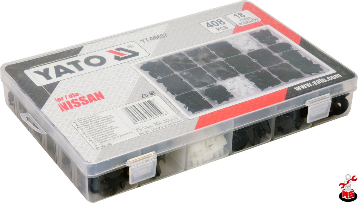 aki00 Set 408 clipsuri tapițerie Nissan Yato YT-06657 | MagazinulCuScule.ro
