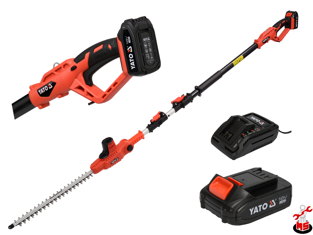 Foarfecă pentru gard viu cu acumulator de 18 V telescopică Yato YT