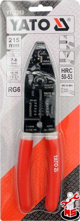 Clește pentru sertizat 215mm Yato YT-2293 | MagazinulCuScule.ro