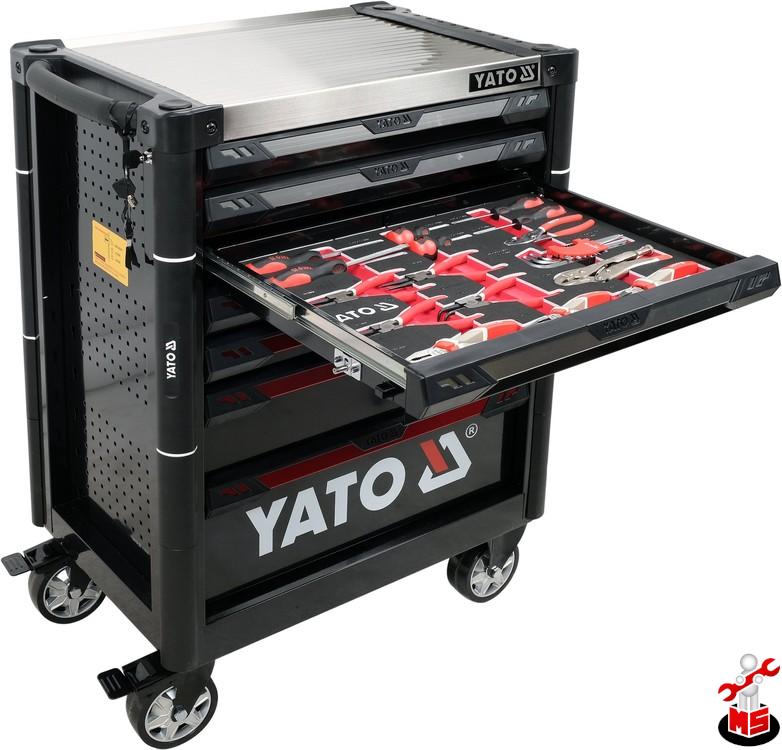 Dulap scule cu 7 sertare echipat cu 157 piese Yato YT-55308