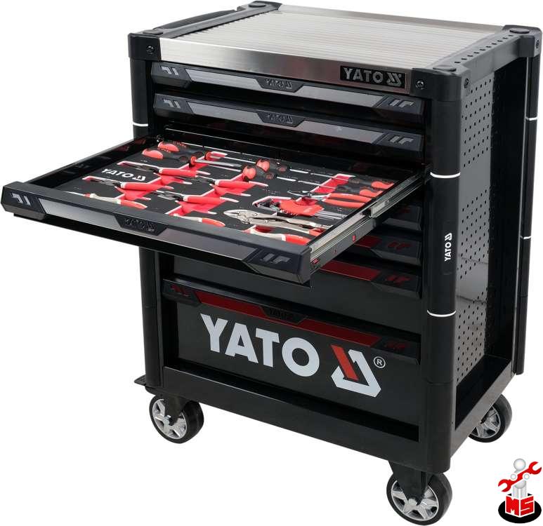 Dulap scule cu 7 sertare echipat cu 157 piese Yato YT-55308