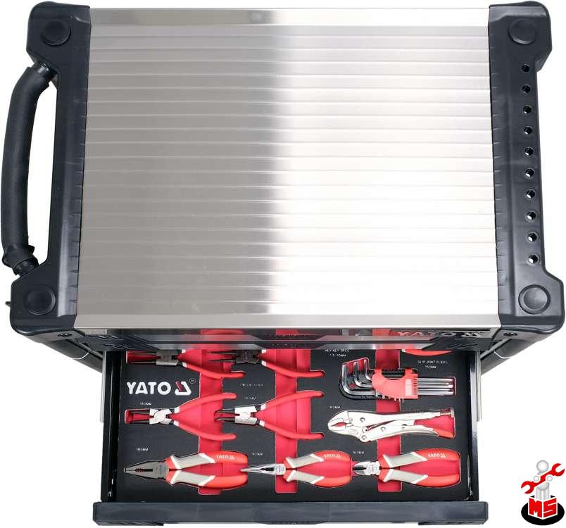 Dulap scule cu 7 sertare echipat cu 157 piese Yato YT-55308