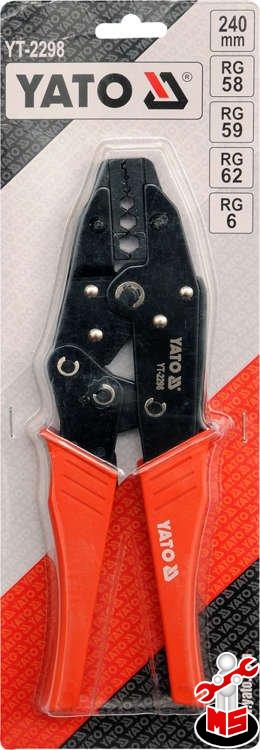 Cleste sertizat conectori RG6-RG62 Yato YT-2298 | MagazinulCuScule.ro
