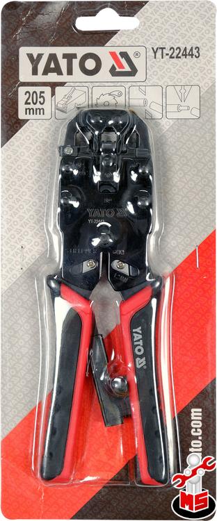 Clește pentru sertizarea mufelor RJ45 / RJ10 / RJ11 Yato YT-22443
