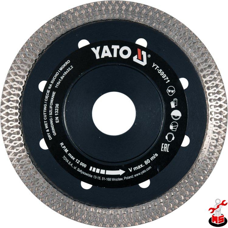 ymt1115 Disc Diamantat, 115 x 22.2 x 1.6 mm Yato YT-59971